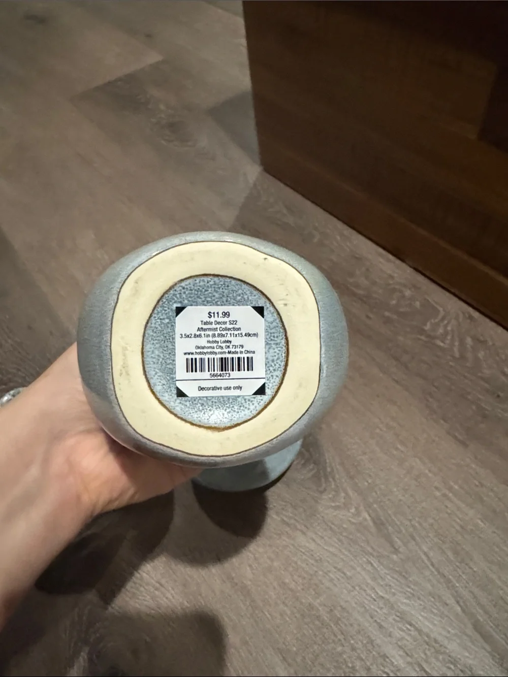 NWT! Hobby Lobby Dusty Blue Ceramic Mini Vase Set